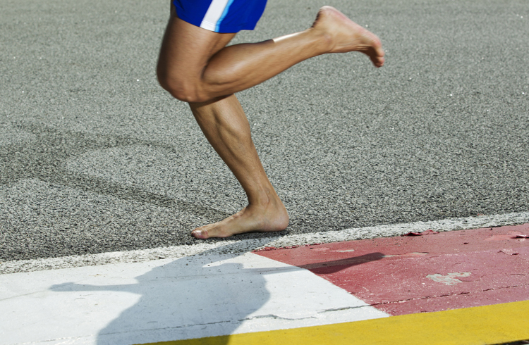 barefoot running